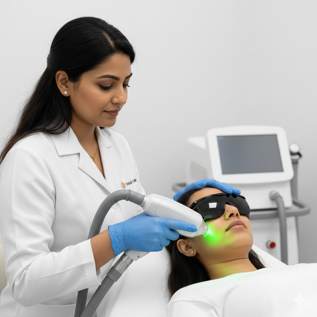 Laser dermatology treatment at Hebe Skin Hair Laser Clinic