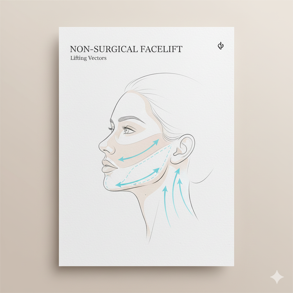Non surgical face lift skin tightening treatment