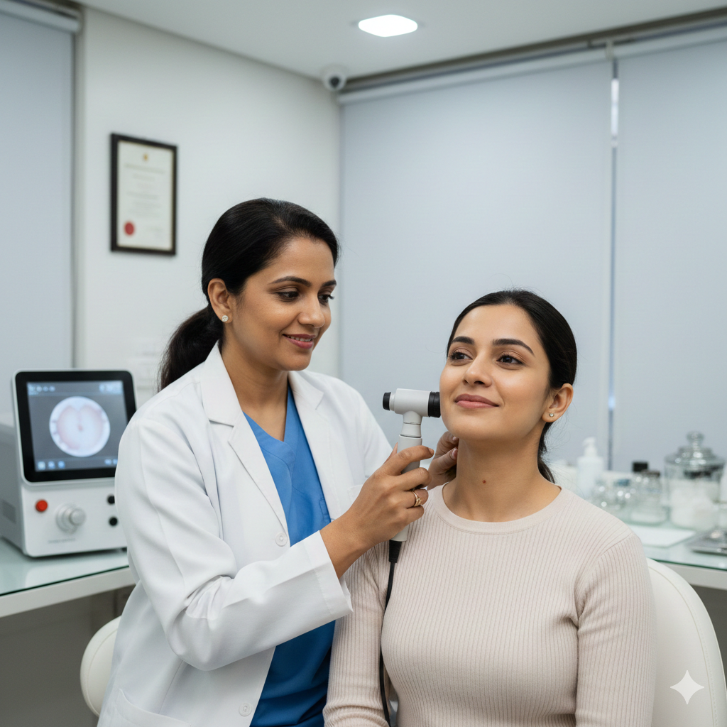 Skin tag wart mole removal treatment at Hebe Skin Hair Laser Clinic Malviya Nagar