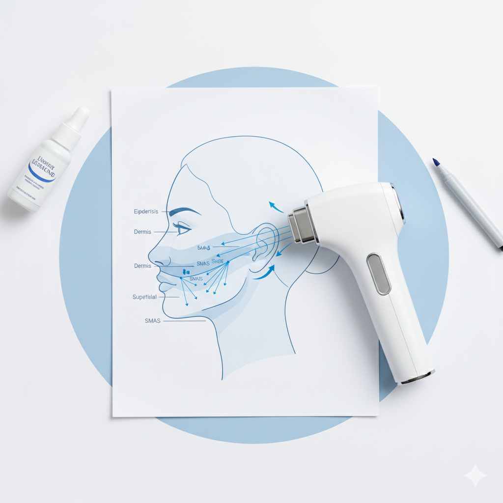 HIFU skin tightening and lifting treatment