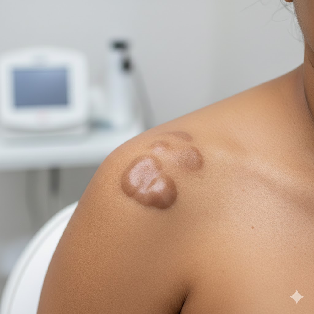 Dermatologist consultation for keloid scar treatment